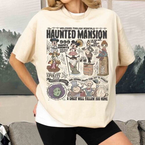 Halloween Haunted Mansion Shirt Mickey and Friends Halloween Tee Halloween Party Shirt image 0