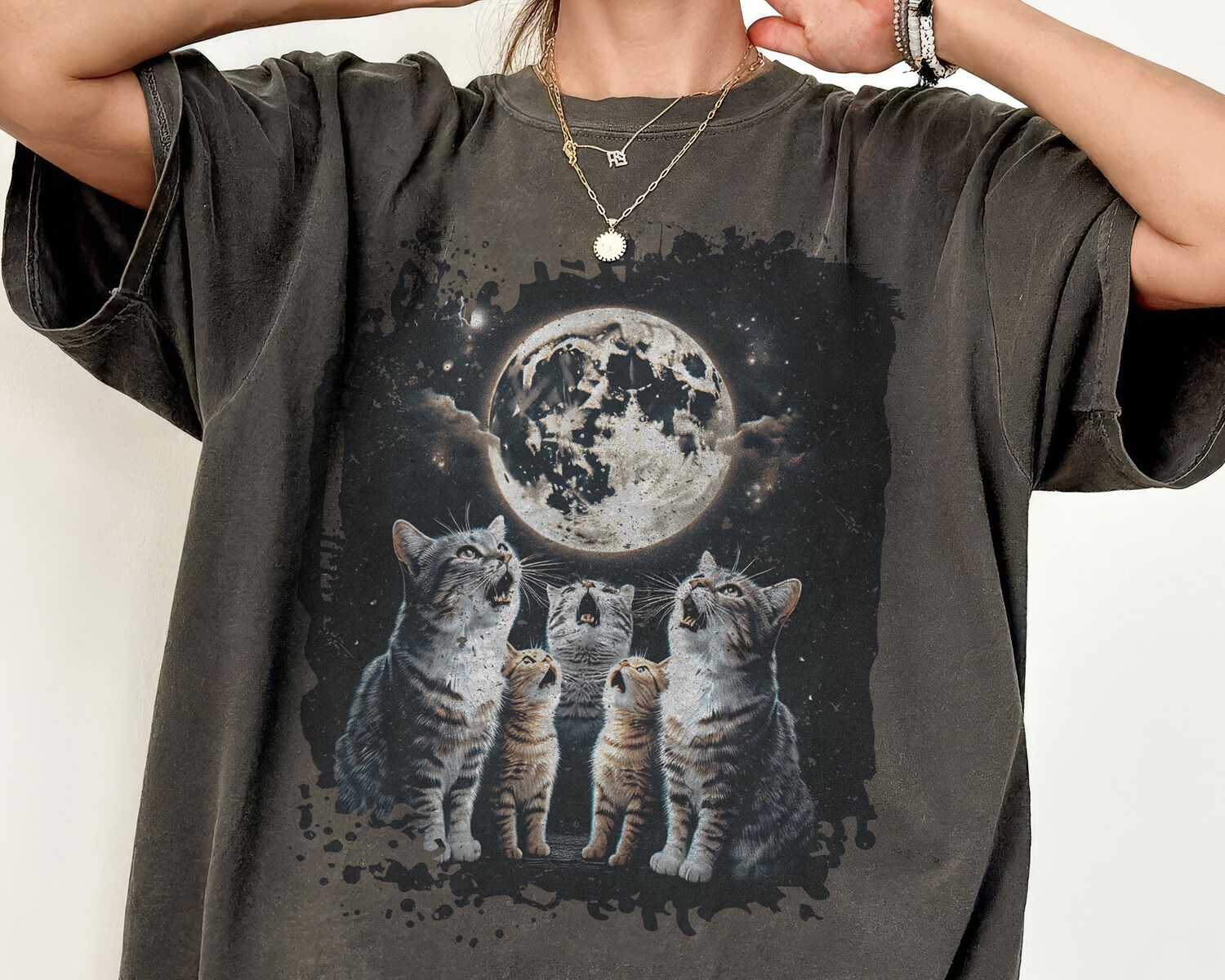 Vintage Funny Halloween Cat Lover Shirt - Witchy 90s Aesthetic Comfort Colors Tee image 1