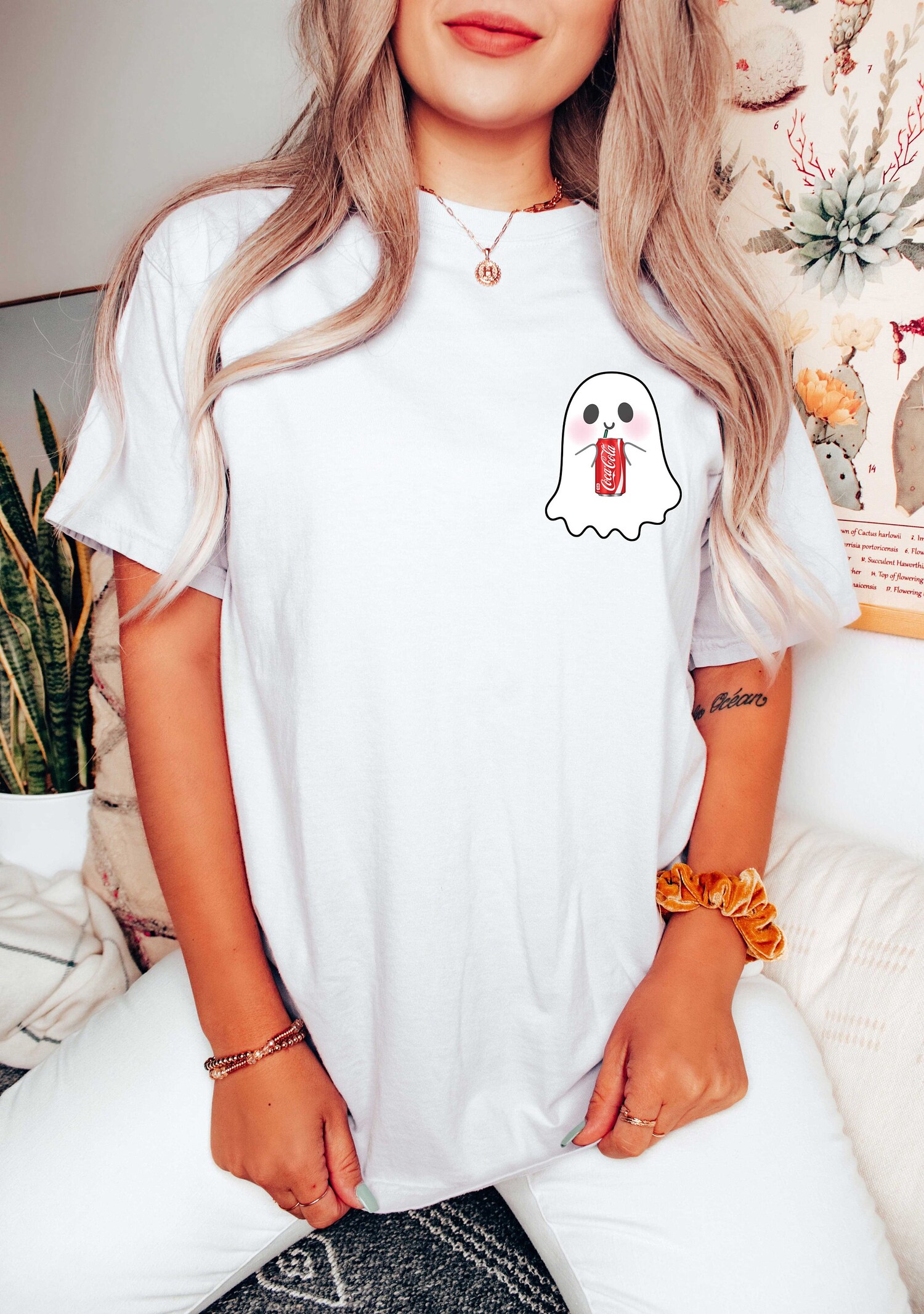 Ghost Drinking Cola Halloween Sweater | Cute Ghost Party | Fun Halloween Gift image 4