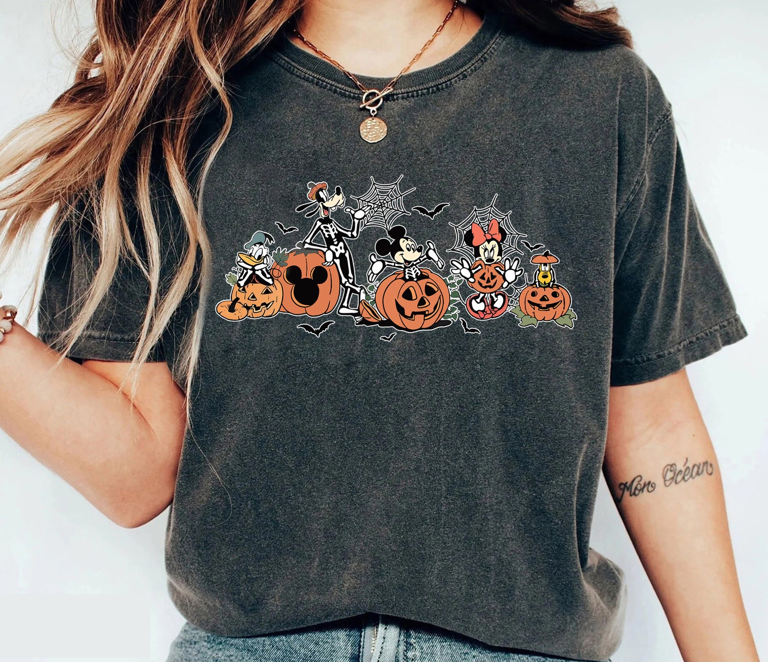 Mickey and Friends Halloween Pumpkin Shirt | Halloween Shirt | Mickey Not So Scary Party image 3