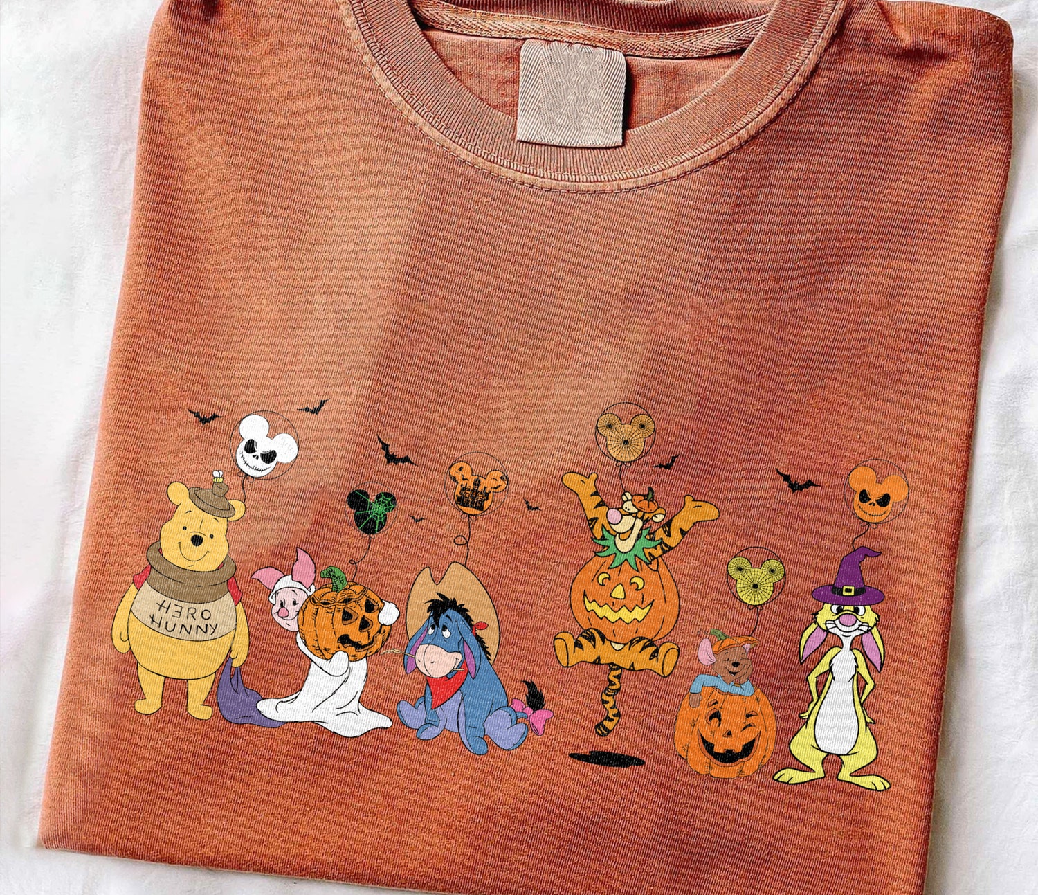 Halloween Winnie the Pooh Pumpkin Shirt - Halloween Gift with Pooh Bear Piglet Eeyore image 0