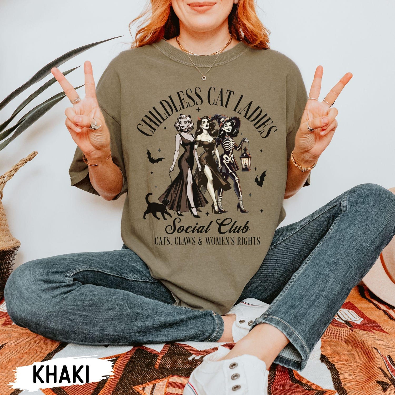 Childless Cat Lady Shirt | 2024 Election Cat Lady Tee | Halloween Cat Lady Shirt | Smash Patriarchy image 4