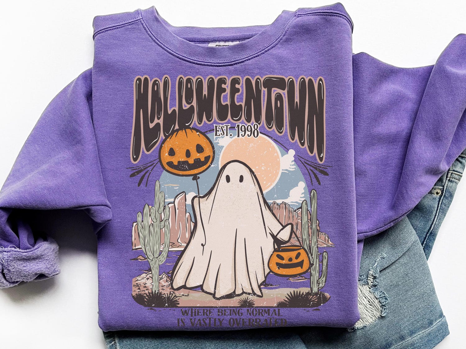 Halloweentown University Sweatshirt - Halloween Ghost Shirt for Women - Spooky Fall Crewneck image 5