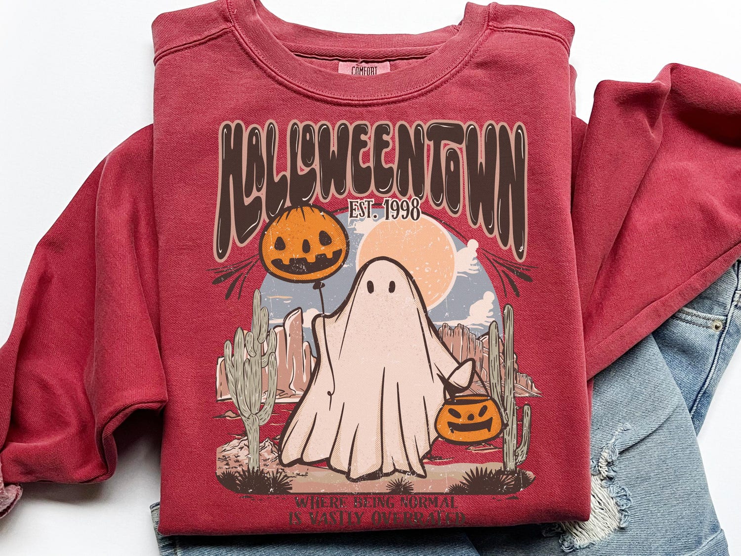 Halloweentown University Sweatshirt - Halloween Ghost Shirt for Women - Spooky Fall Crewneck image 2