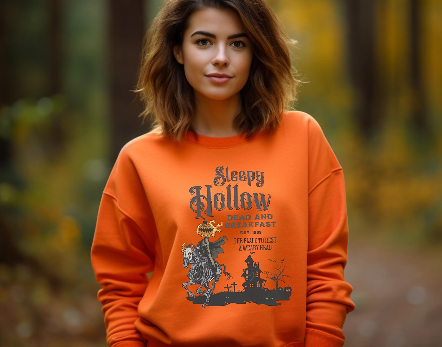 Vintage Halloween Sleepy Hollow Sweatshirt | Headless Horseman Horror Pullover image 1