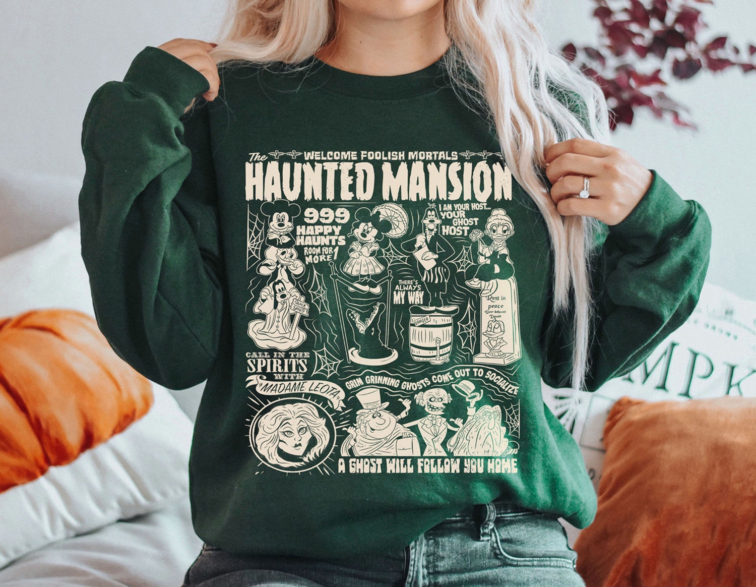 Vintage Haunted Mansion Halloween Shirt Mickey and Friends Not So Scary Oogie Boogie Tee image 5