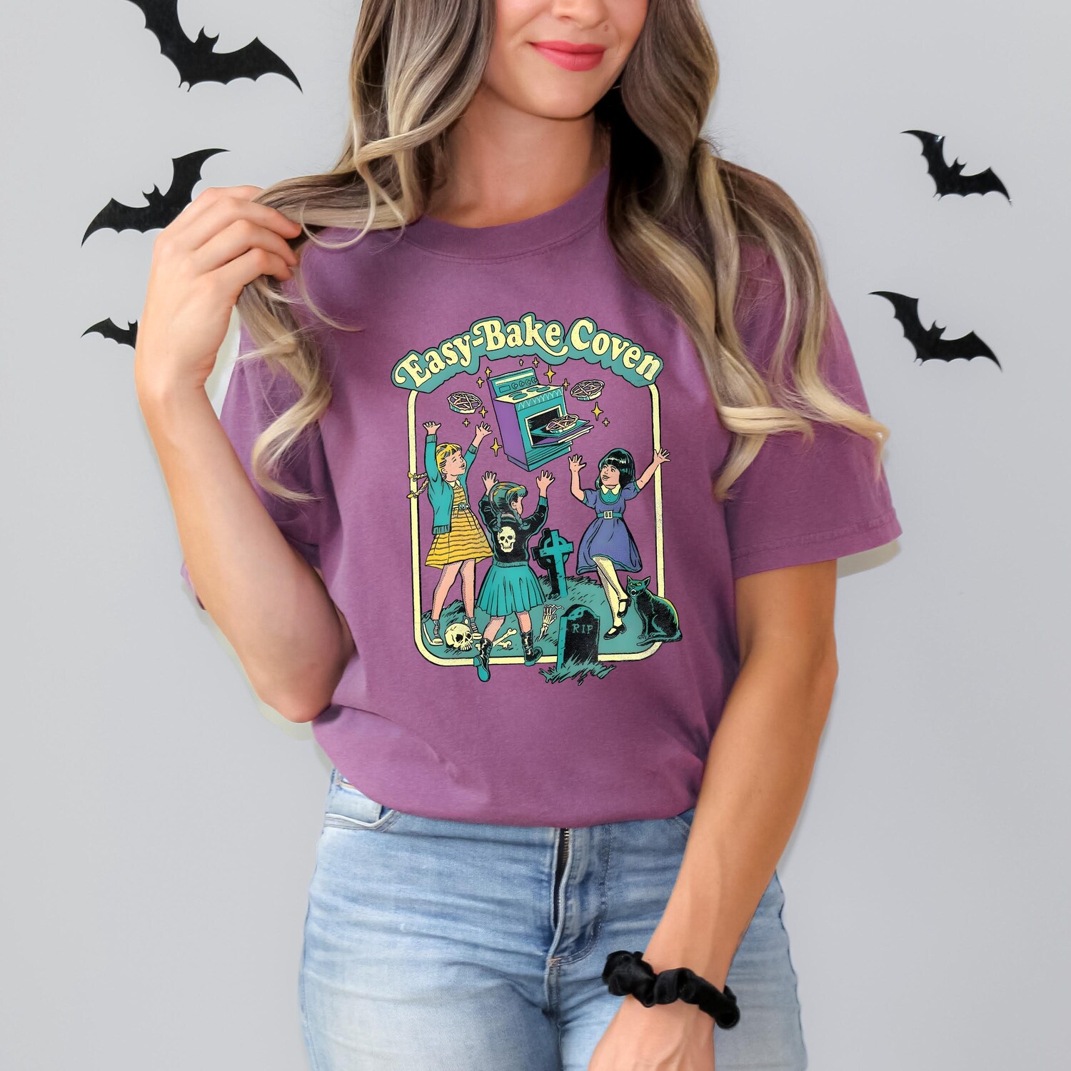 Retro Halloween Coven Shirt - Vintage Spooky Season Women's Fall Tee image 5