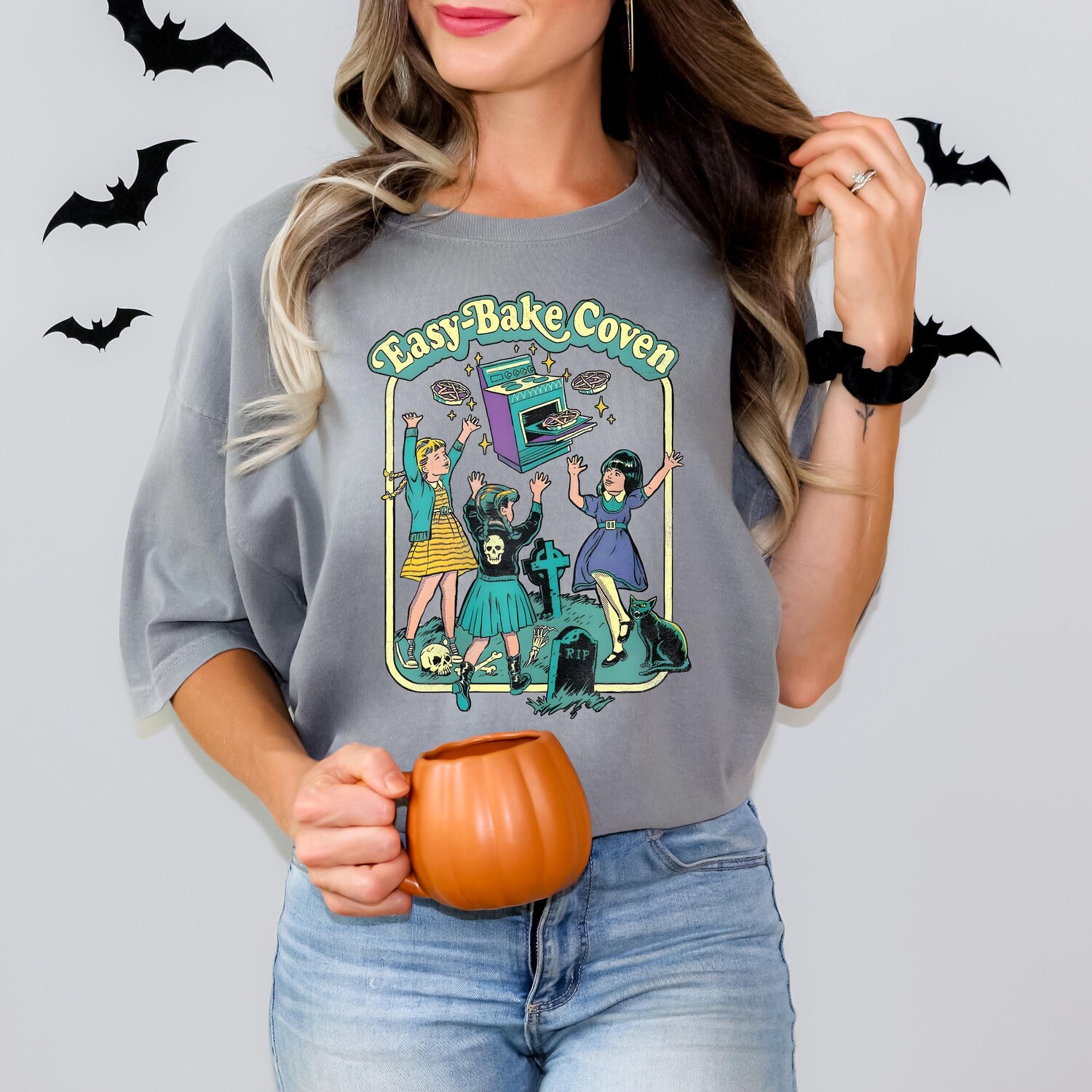 Retro Halloween Coven Shirt - Vintage Spooky Season Women's Fall Tee image 7