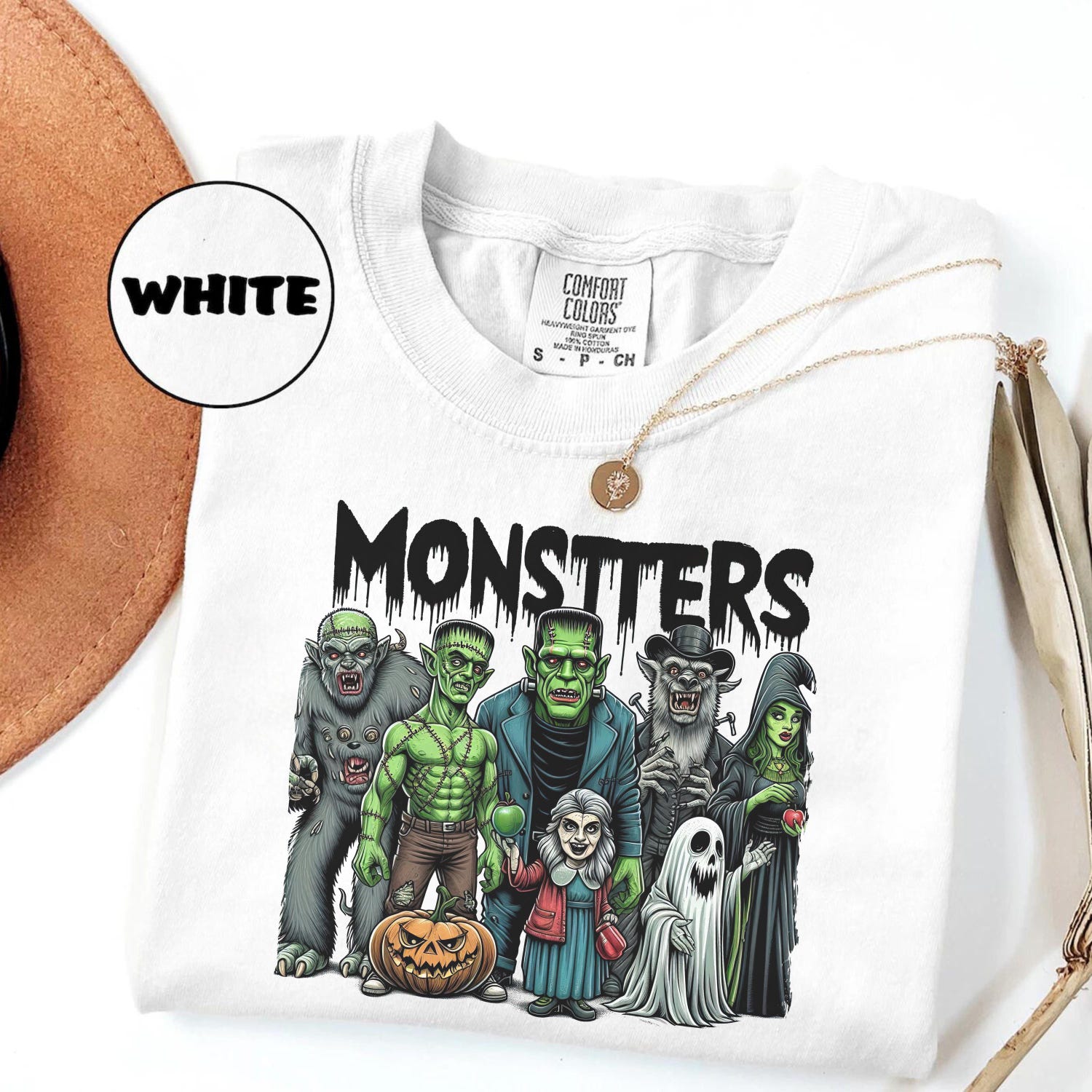 Retro Halloween Monster T-Shirt | Fall Horror Characters Shirt | Iconic Monsters Tee image 8