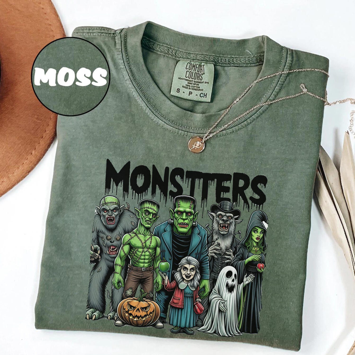 Retro Halloween Monster T-Shirt | Fall Horror Characters Shirt | Iconic Monsters Tee image 6