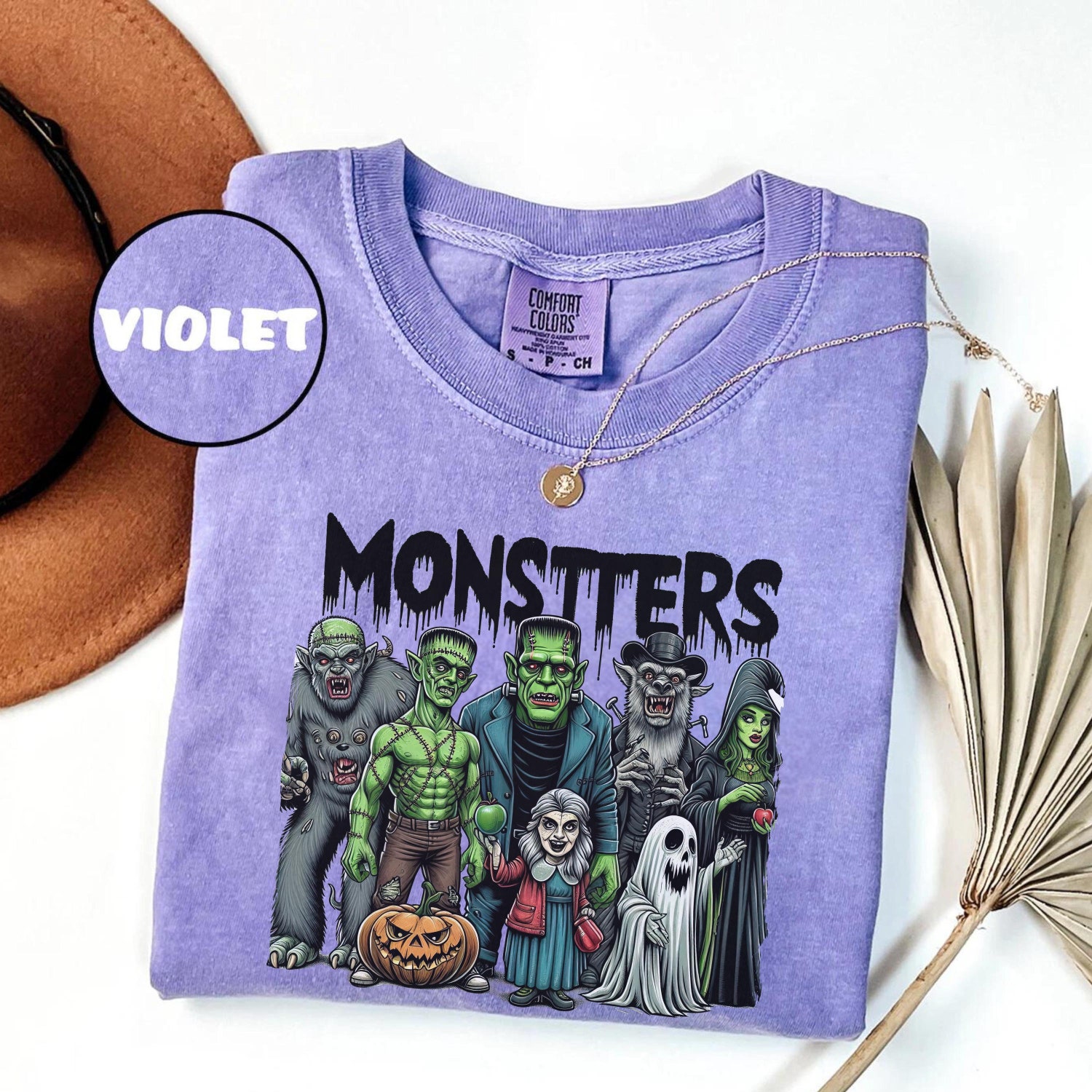 Retro Halloween Monster T-Shirt | Fall Horror Characters Shirt | Iconic Monsters Tee image 1