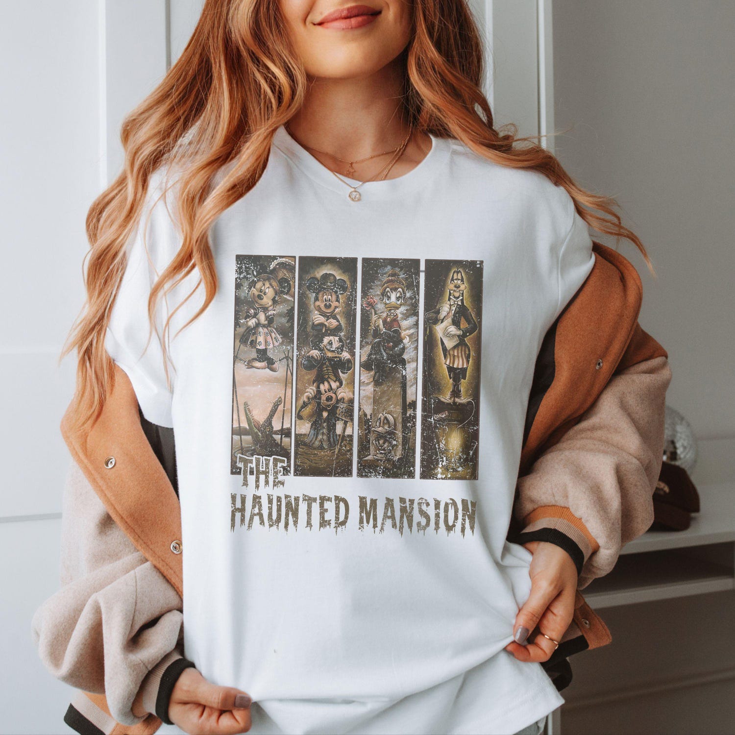 Halloween Haunted Mansion Sweatshirt | Mickey Minnie Shirt | Cute Scary T-shirt | Spooky Fall Hoodie image 1