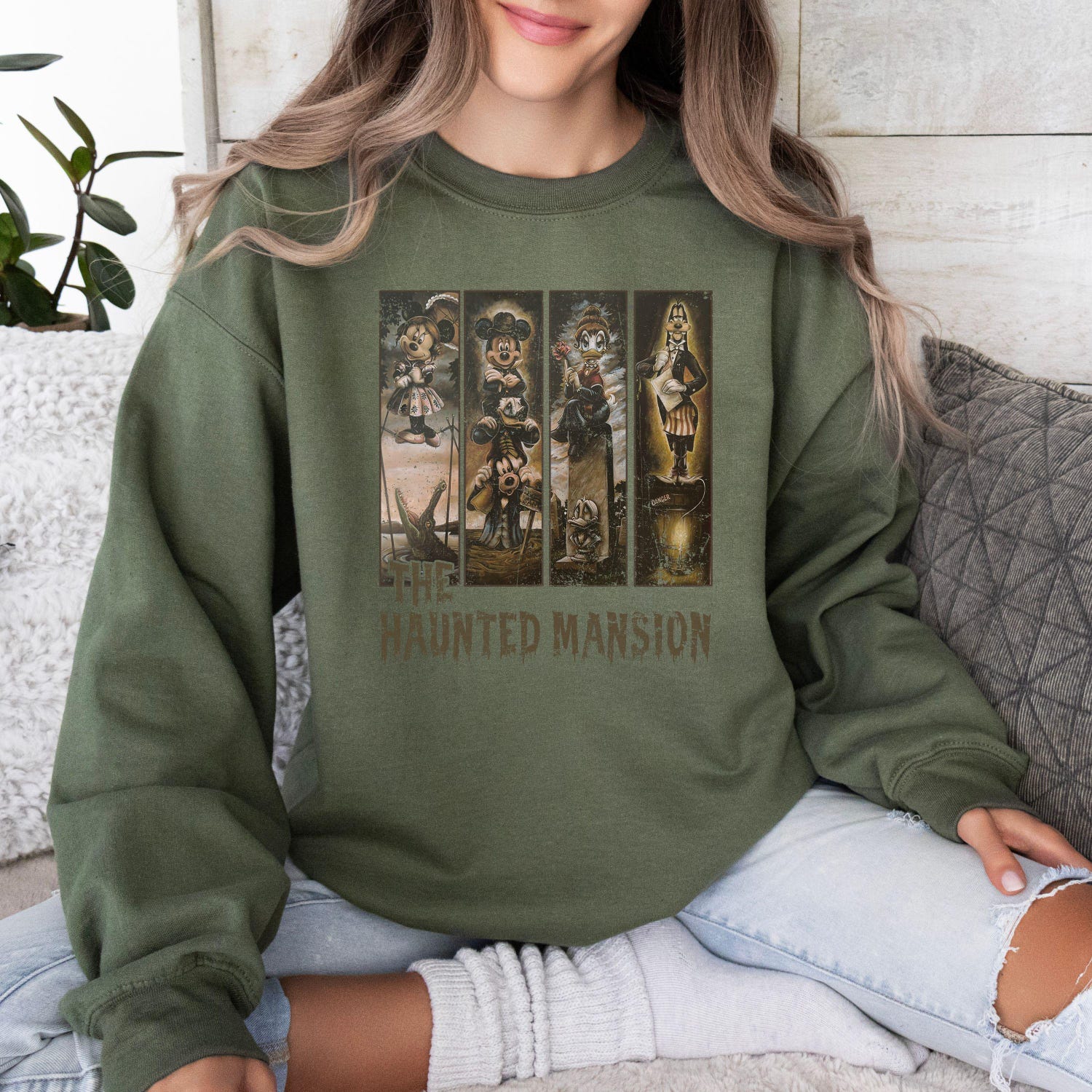 Halloween Haunted Mansion Sweatshirt | Mickey Minnie Shirt | Cute Scary T-shirt | Spooky Fall Hoodie image 5