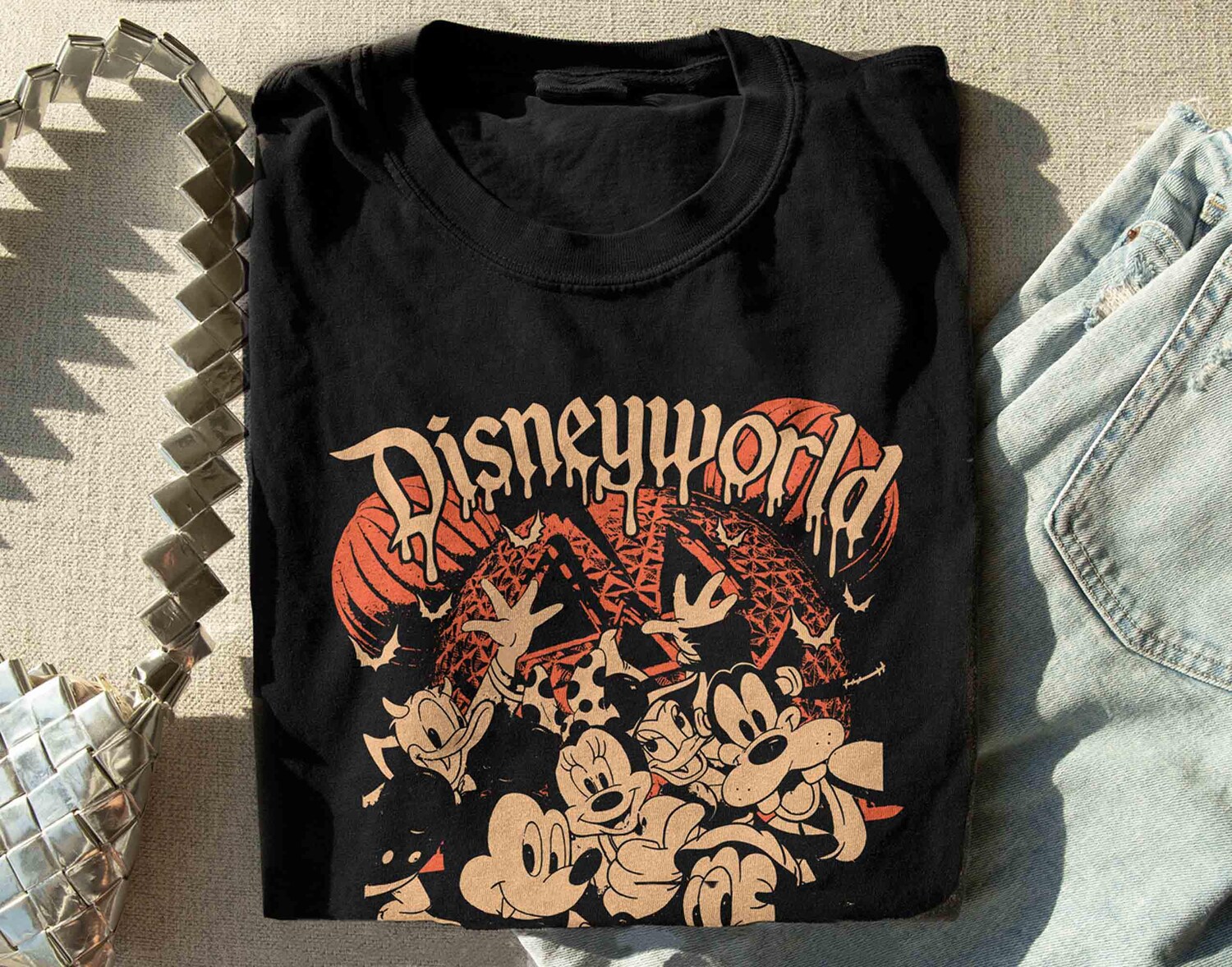 Retro Mickey and Friends Halloween Shirt | Mickey's Not So Scary Party Shirt image 1