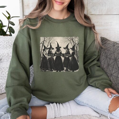 Halloween Witch Shirt for Women - Funny Witch Sweatshirt - Spooky Season Sweater Witchy Vibes Tee image 0