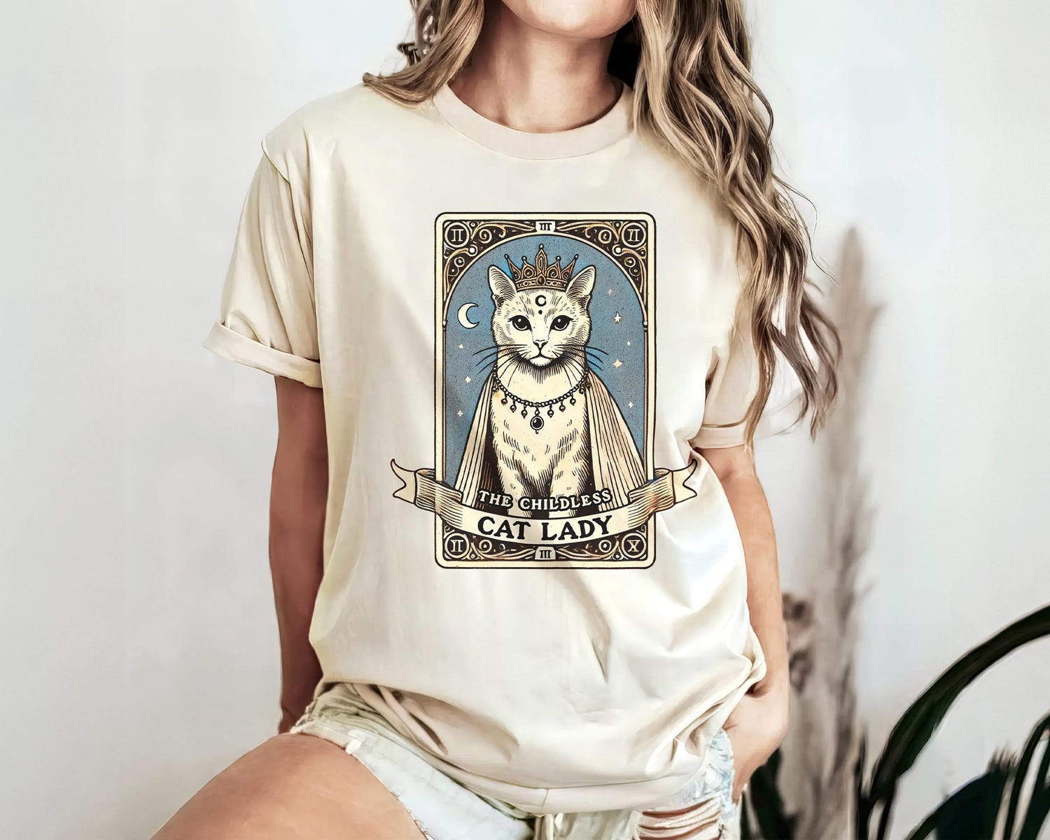 Tarot Card Cat Lady Shirt - Cat Lover Gift - Feminist Kamala Harris 2024 Election Tee image 6