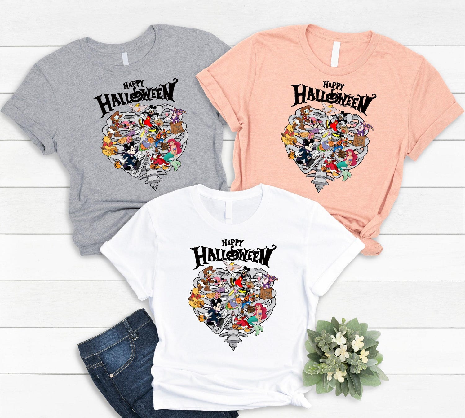 Disneyland Halloween Shirt - Mickey and Friends Family Matching Skeleton Tee image 3