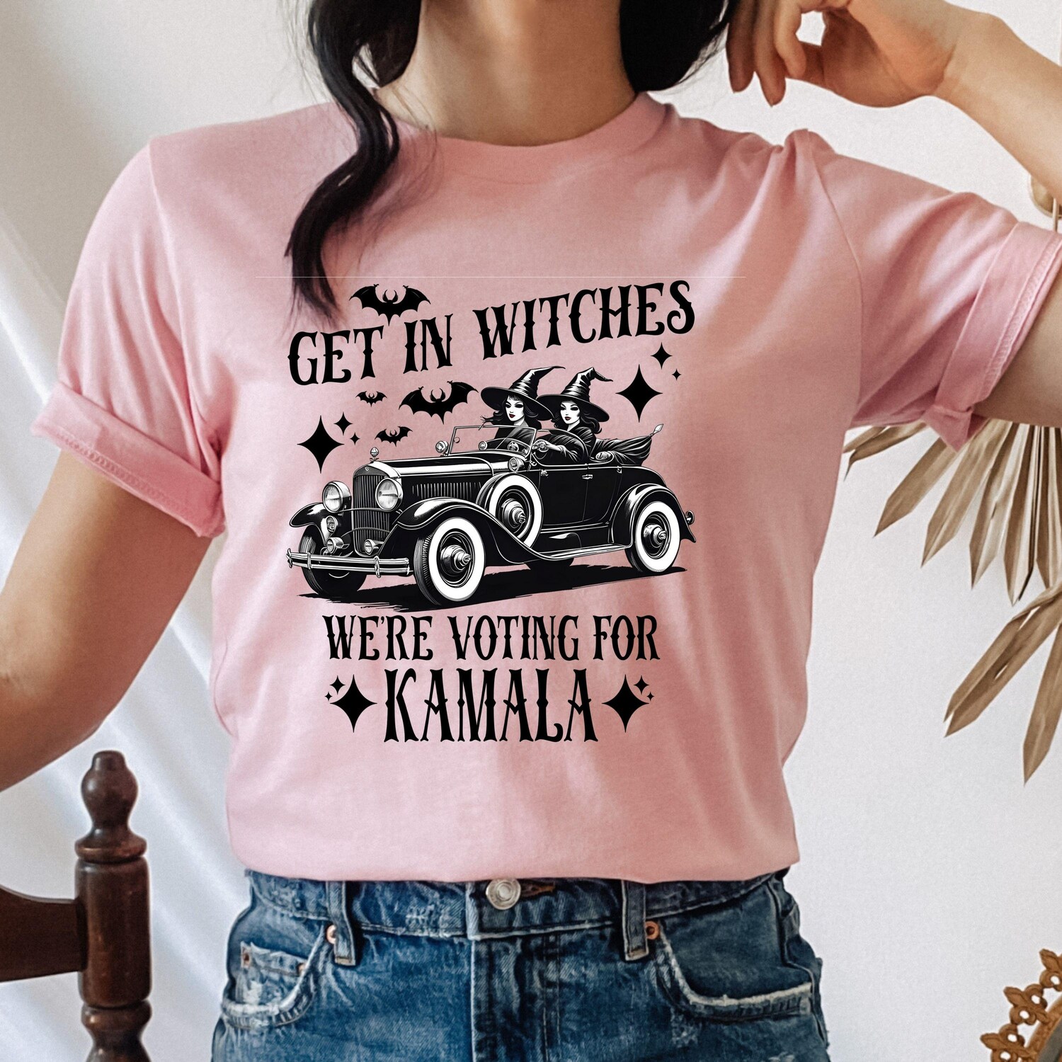 Kamala Harris Election Shirt Halloween Get in Witches Voting for Kamala Halloween Tee image 3