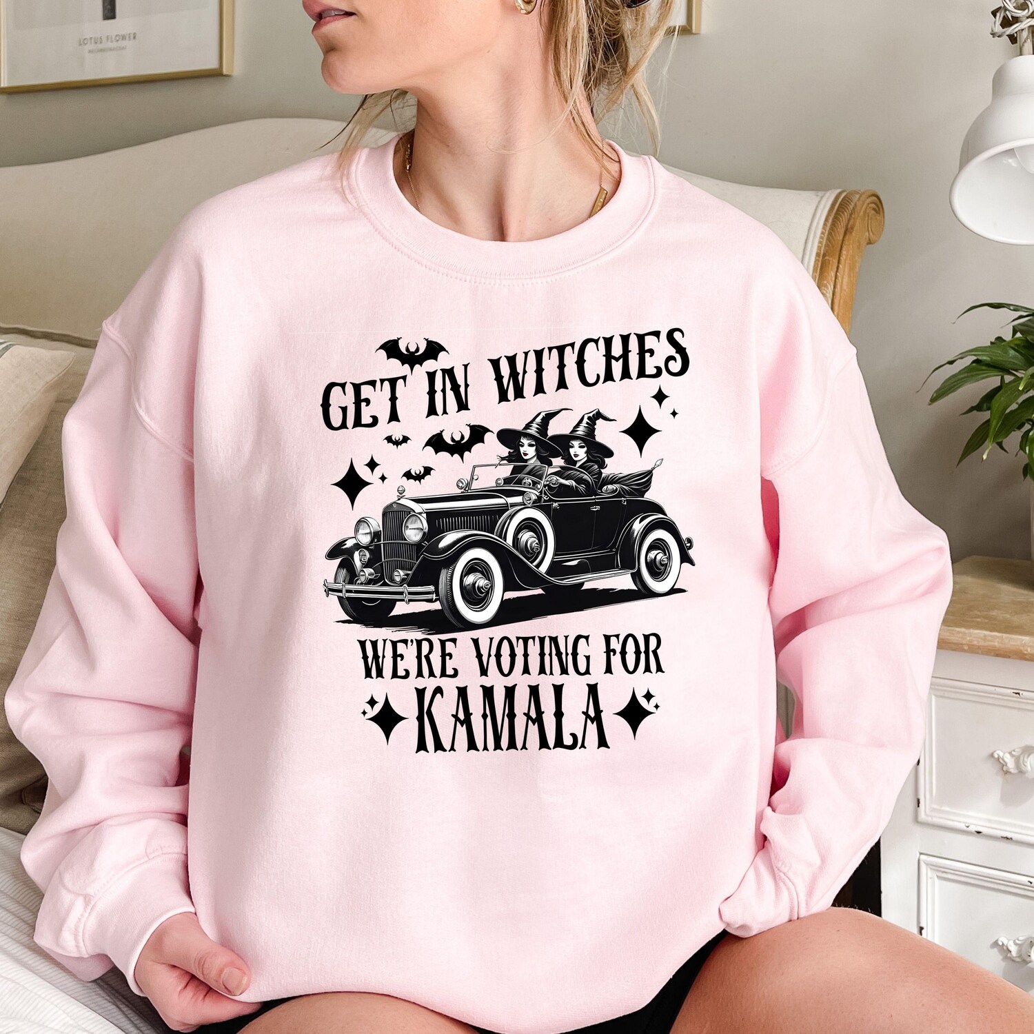 Kamala Harris Election Shirt Halloween Get in Witches Voting for Kamala Halloween Tee image 5