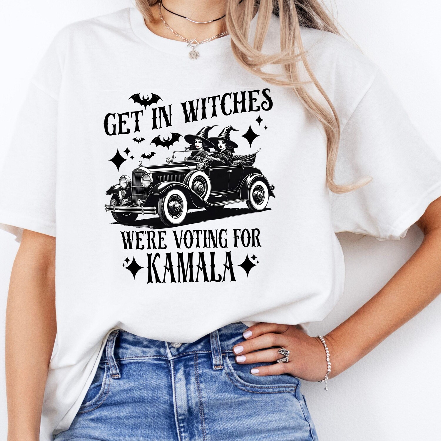 Kamala Harris Election Shirt Halloween Get in Witches Voting for Kamala Halloween Tee image 2