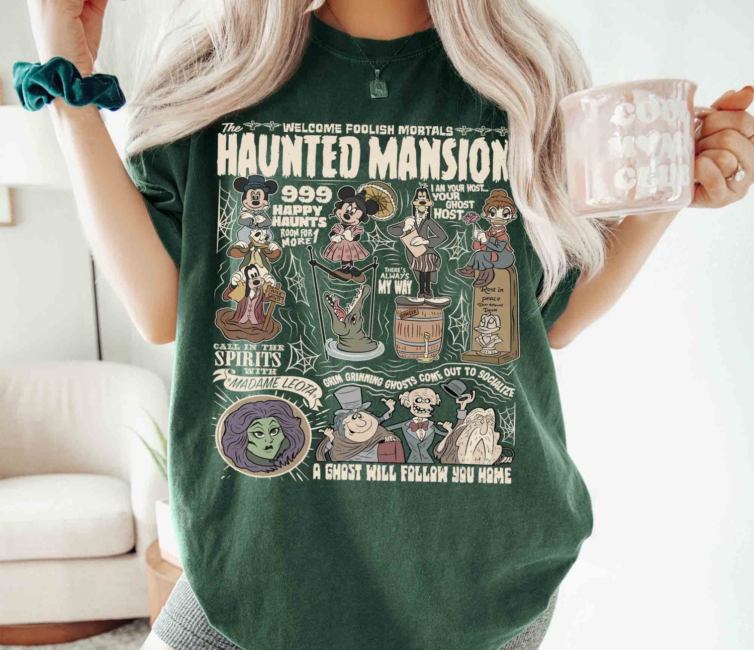 Halloween Haunted Mansion Shirt Mickey and Friends Halloween Tee Halloween Party Shirt image 2