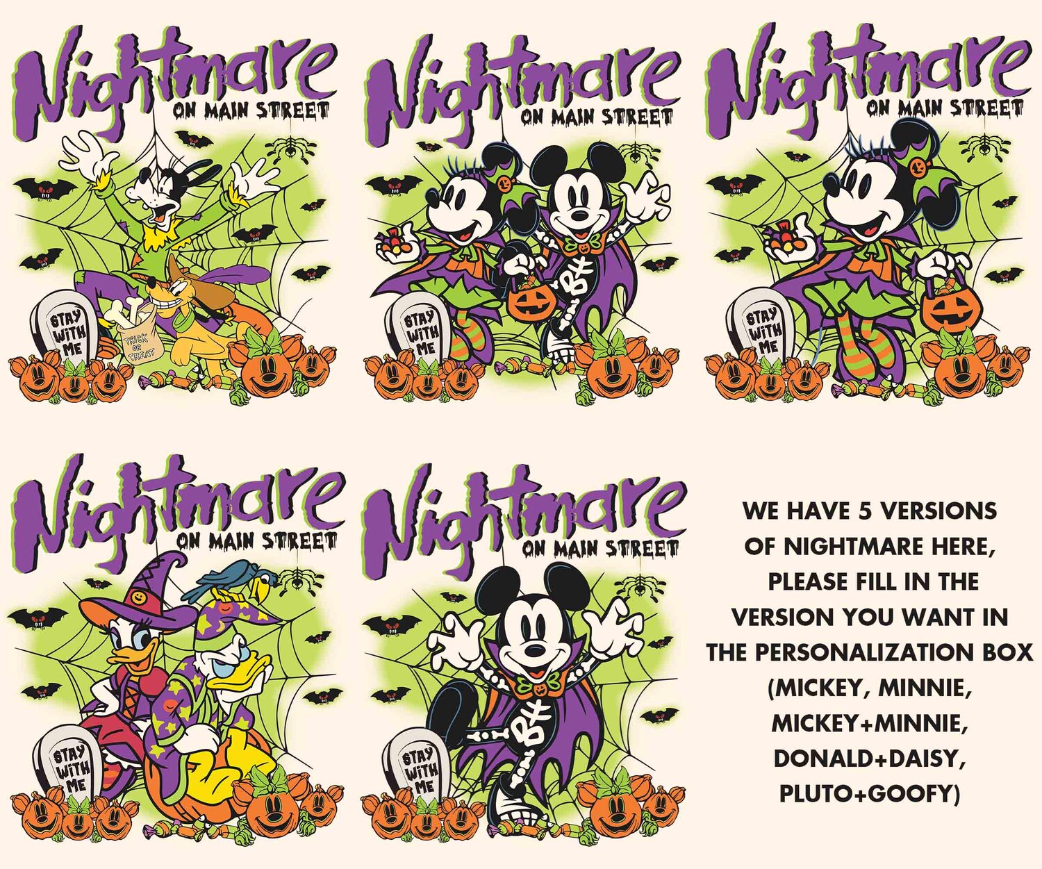 Retro Halloween Shirt - Mickey's Not So Scary Party Tee - Main Street Nightmare image 1