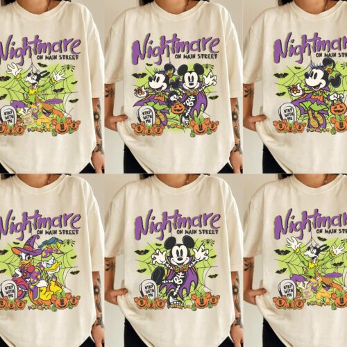 Retro Halloween Shirt - Mickey's Not So Scary Party Tee - Main Street Nightmare image 0