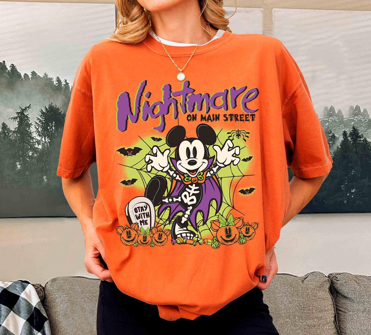 Retro Halloween Shirt - Mickey's Not So Scary Party Tee - Main Street Nightmare image 6