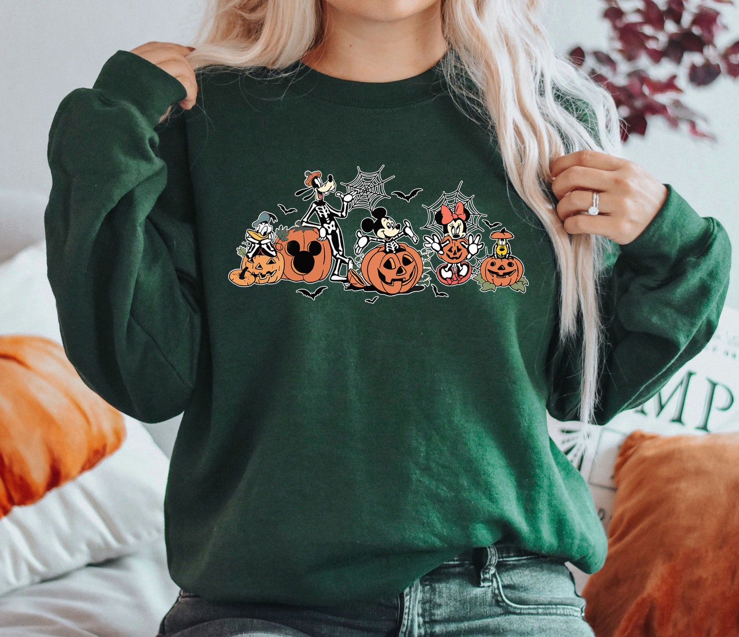 Mickey and Friends Halloween Pumpkin Shirt | Halloween Shirt | Mickey Not So Scary Party image 2