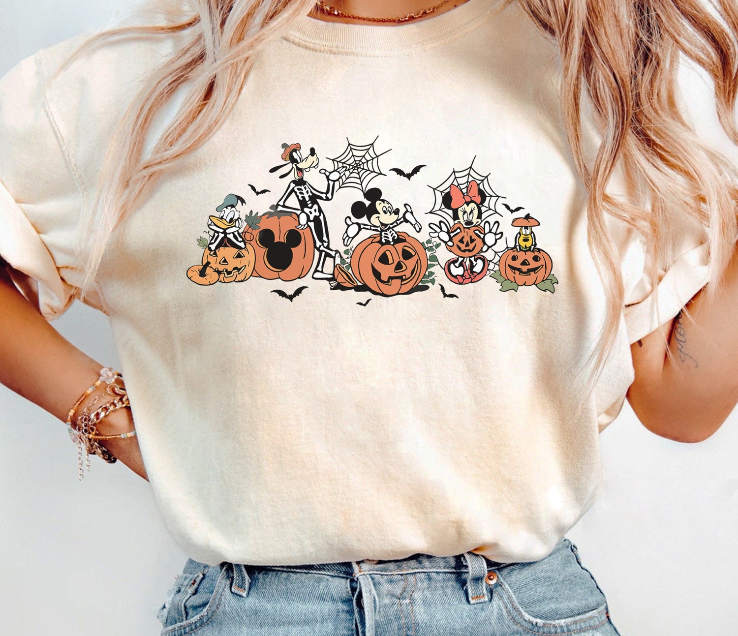 Mickey and Friends Halloween Pumpkin Shirt | Halloween Shirt | Mickey Not So Scary Party image 1