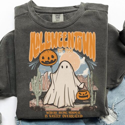 Halloweentown University Sweatshirt - Halloween Ghost Shirt for Women - Spooky Fall Crewneck image 0