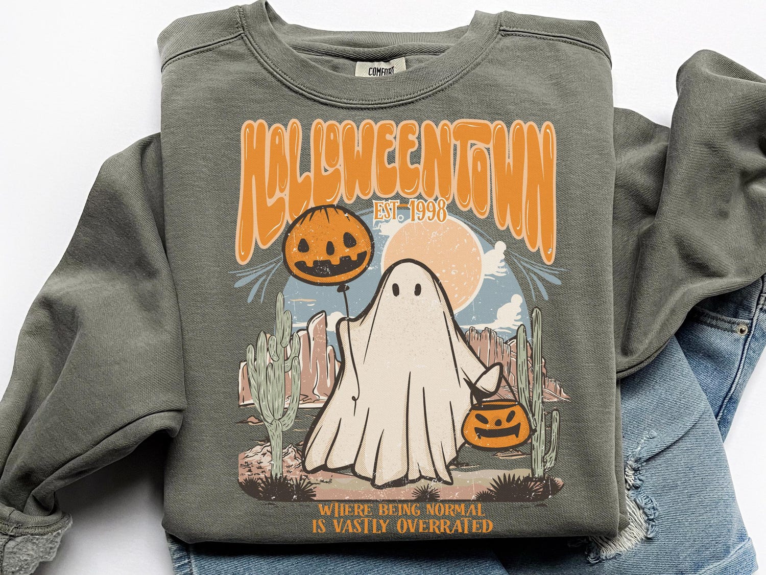 Halloweentown University Sweatshirt - Halloween Ghost Shirt for Women - Spooky Fall Crewneck image 3