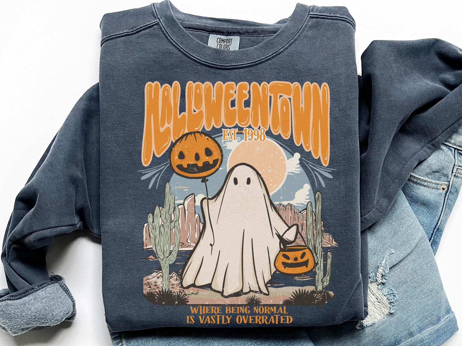 Halloweentown University Sweatshirt - Halloween Ghost Shirt for Women - Spooky Fall Crewneck image 4