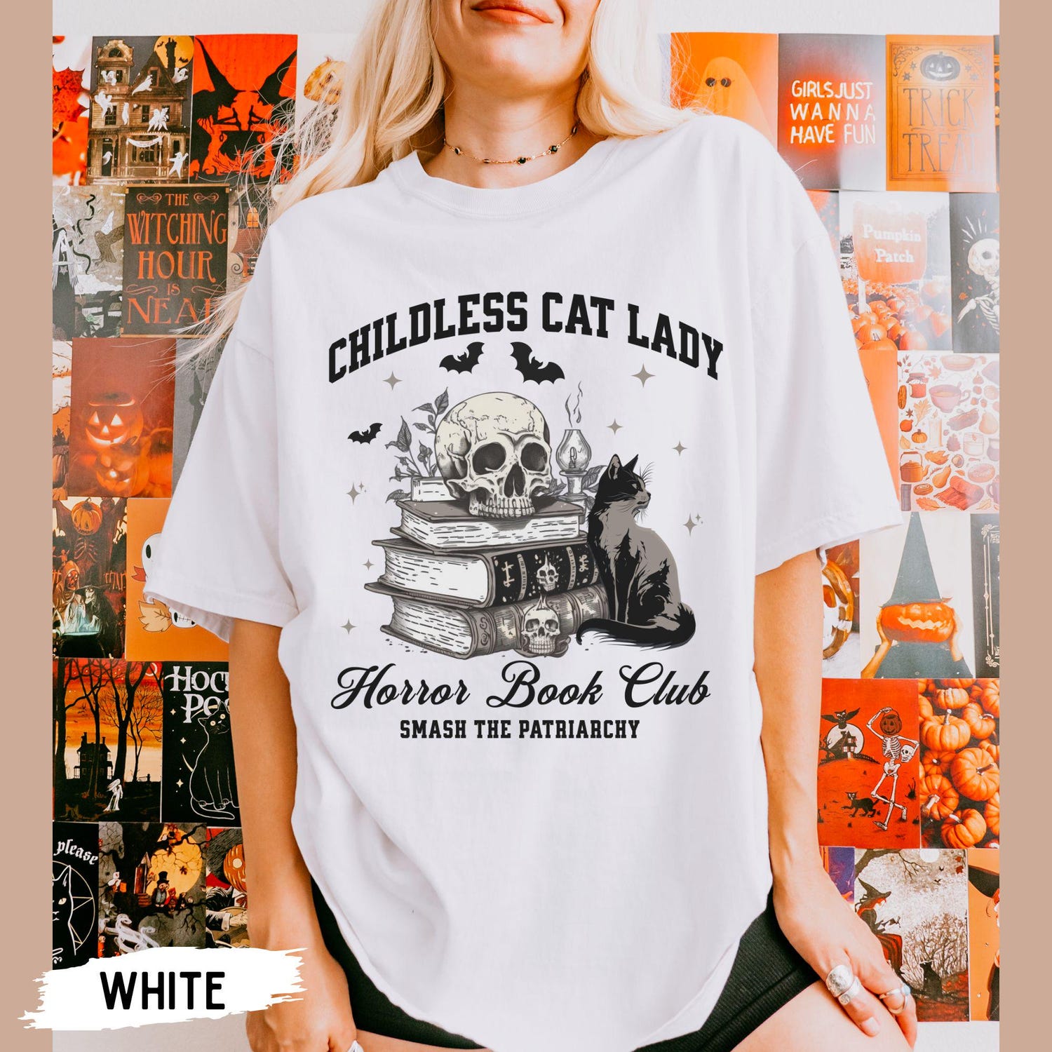 Childless Cat Lady Shirt | Cat Lady Election 2024 Tee | Halloween Cat Lady Shirt | Smash Patriarchy image 7