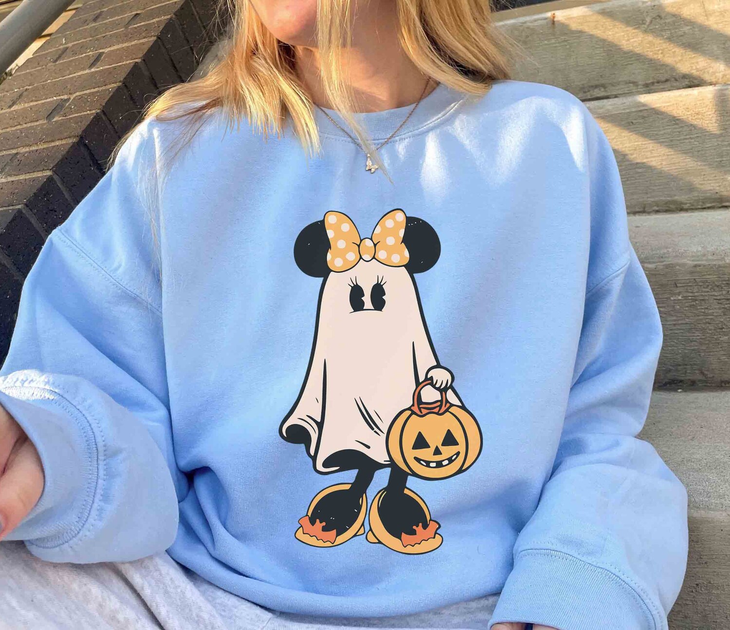 Retro Mickey and Minnie Halloween Couple Shirts | Ghost Spooky Season Tees image 3