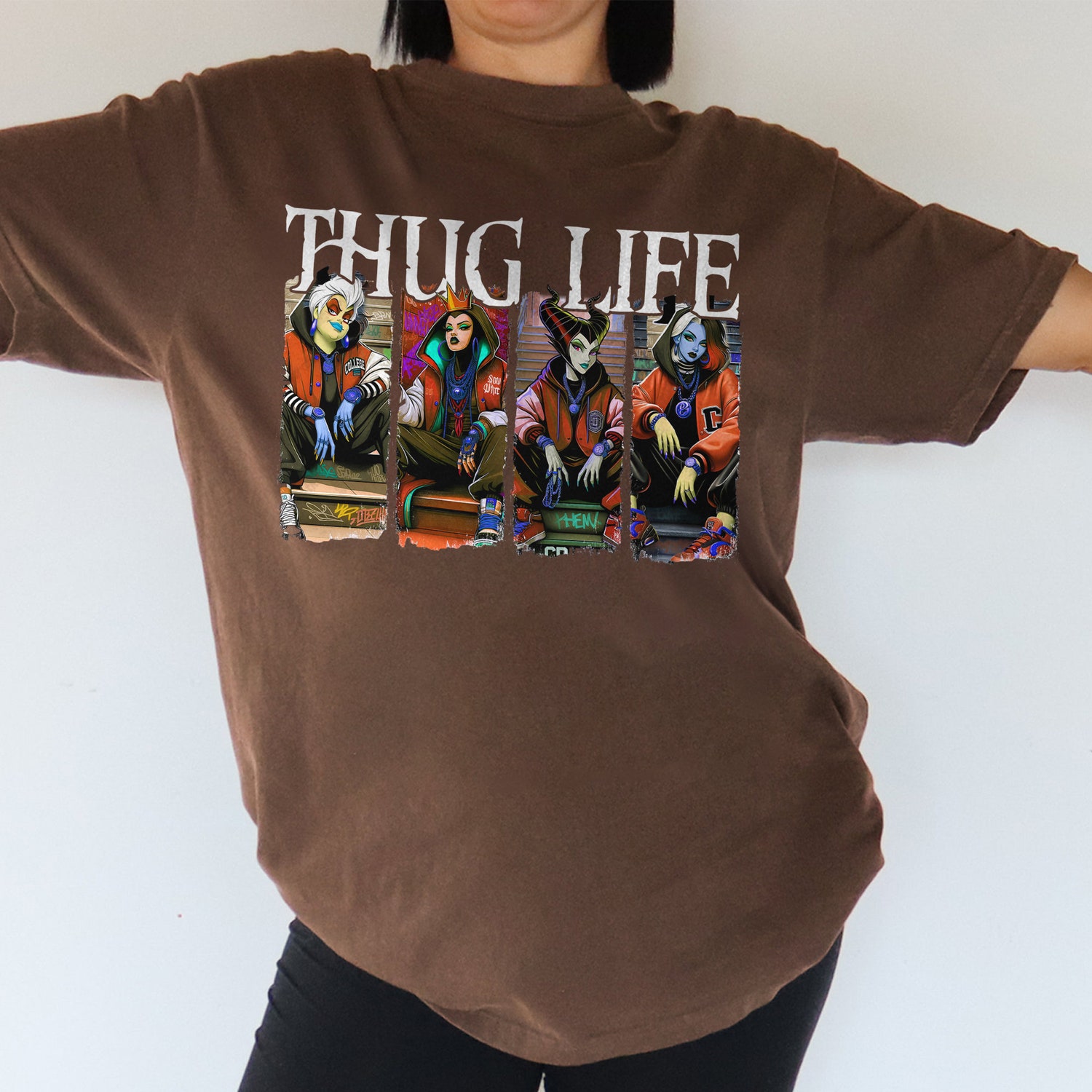 Halloween Villains Thug Life Shirt Horror Movie Killers Shirt Friends Scary Movie Characters Tee image 1