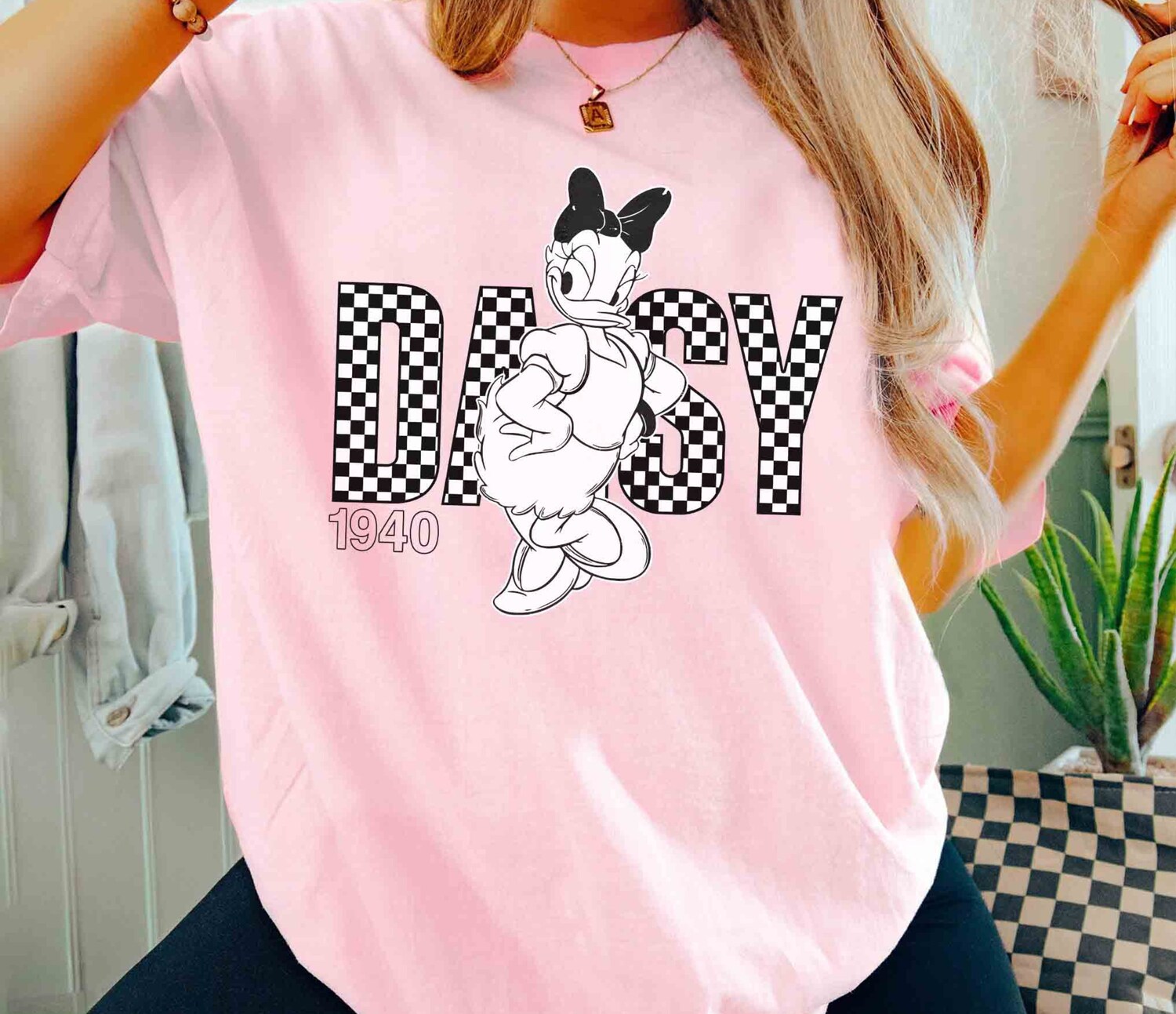 Vintage Retro Mickey Minnie Checkered Shirt | Family Trip 2023 Shirt | Mens Womens Shirt image 4