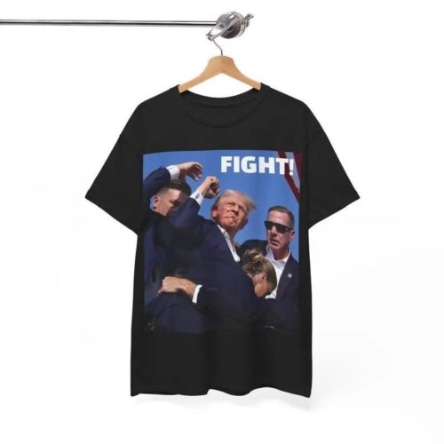 Political Statement Trump T-Shirt Fight Trump I Stand With Trump Make America Great Again Tee image 0