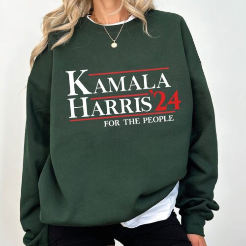 Kamala Harris 2024 Shirt Madam President For The People Political Campaign Apparel image 0