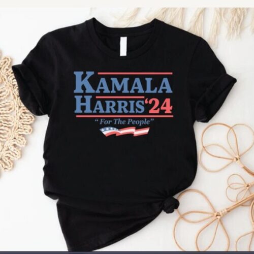 Kamala Harris 2024 For The People President Election Shirt | American Flag Kamala T-Shirt image 0