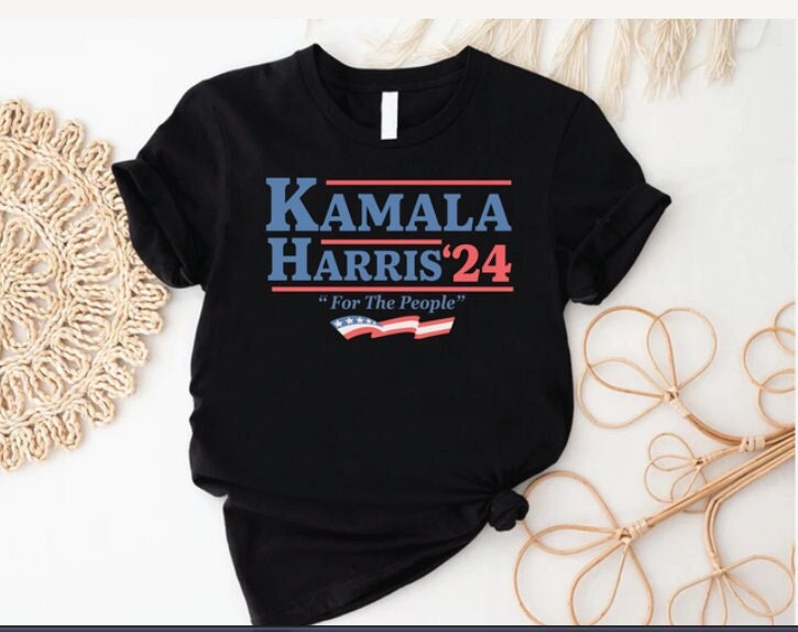 Kamala Harris 2024 For The People President Election Shirt | American Flag Kamala T-Shirt image 0