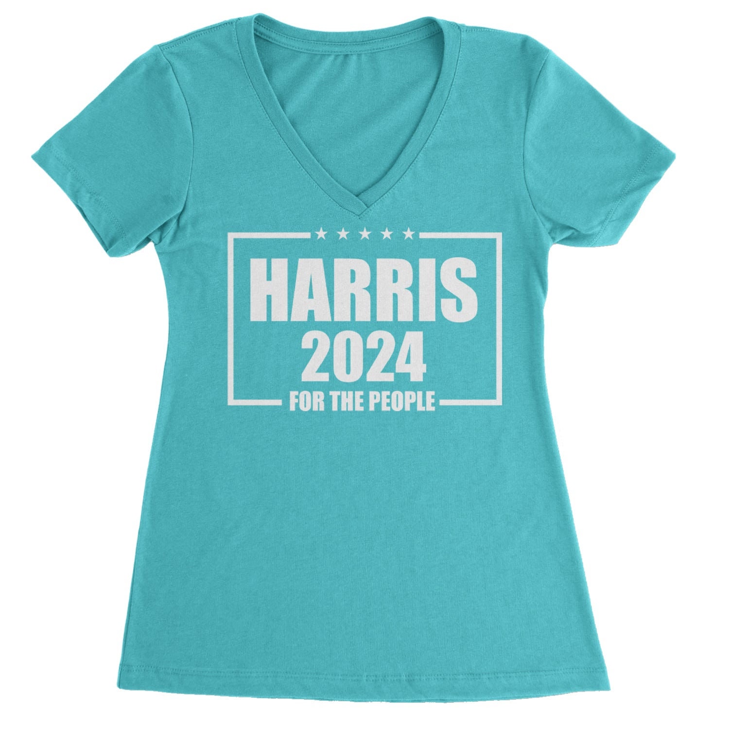 Kamala Harris 2024 Women's V-Neck T-Shirt - Vote for Kamala for President image 3