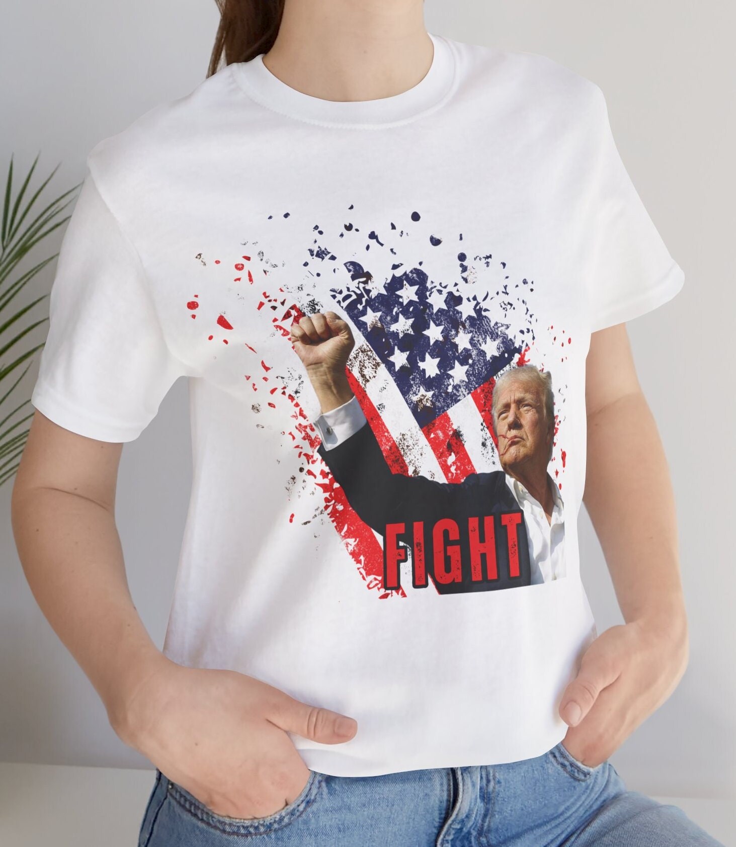 Pro Trump Fight T-Shirt | Republican Convention Donald Trump Support Tee image 1