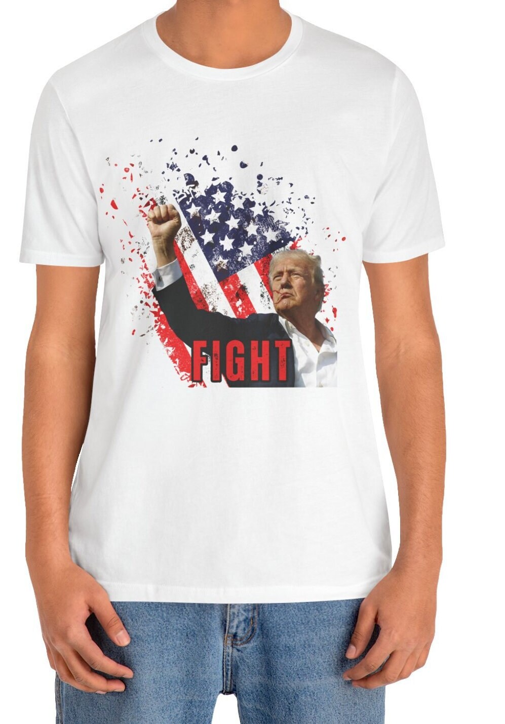 Pro Trump Fight T-Shirt | Republican Convention Donald Trump Support Tee image 2