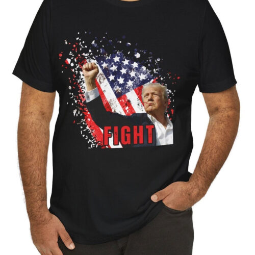 Pro Trump Fight T-Shirt | Republican Convention Donald Trump Support Tee image 0