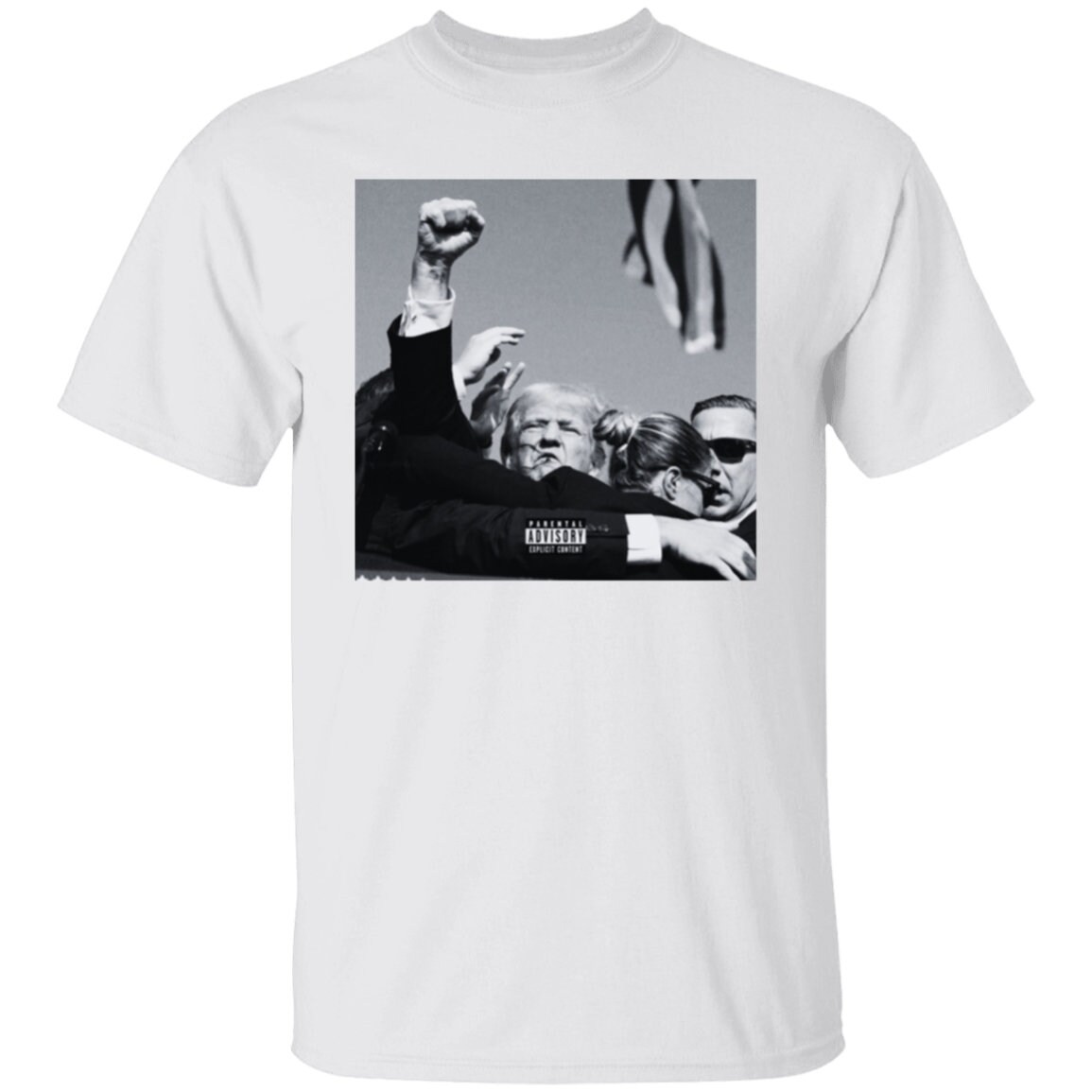 Trump Album Cover T-Shirt | Trump Shot Graphic Tee | Political Statement Apparel image 6