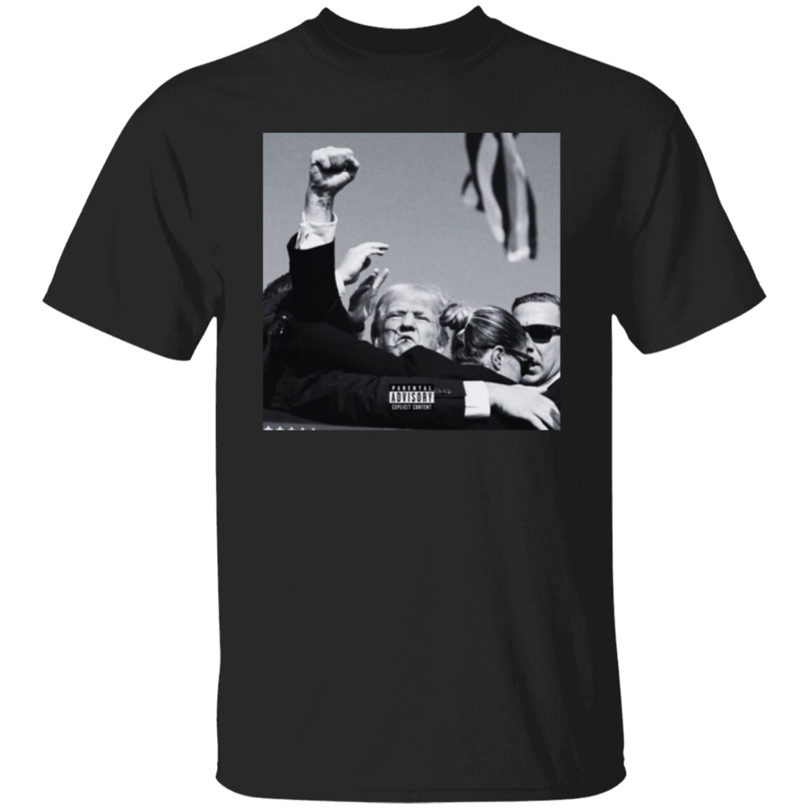 Trump Album Cover T-Shirt | Trump Shot Graphic Tee | Political Statement Apparel image 5