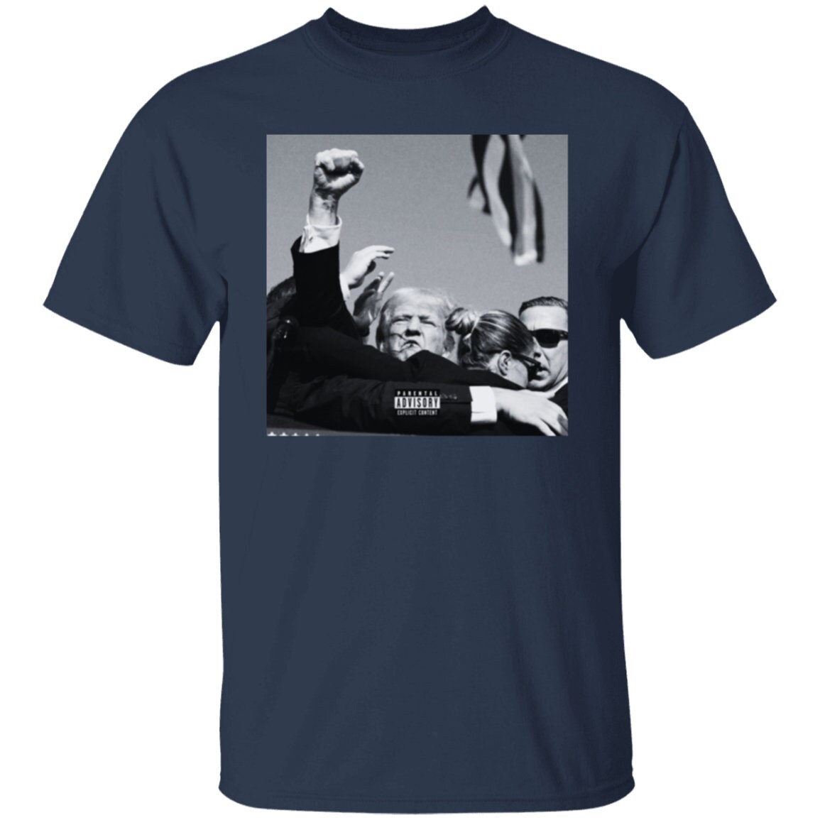 Trump Album Cover T-Shirt | Trump Shot Graphic Tee | Political Statement Apparel image 3