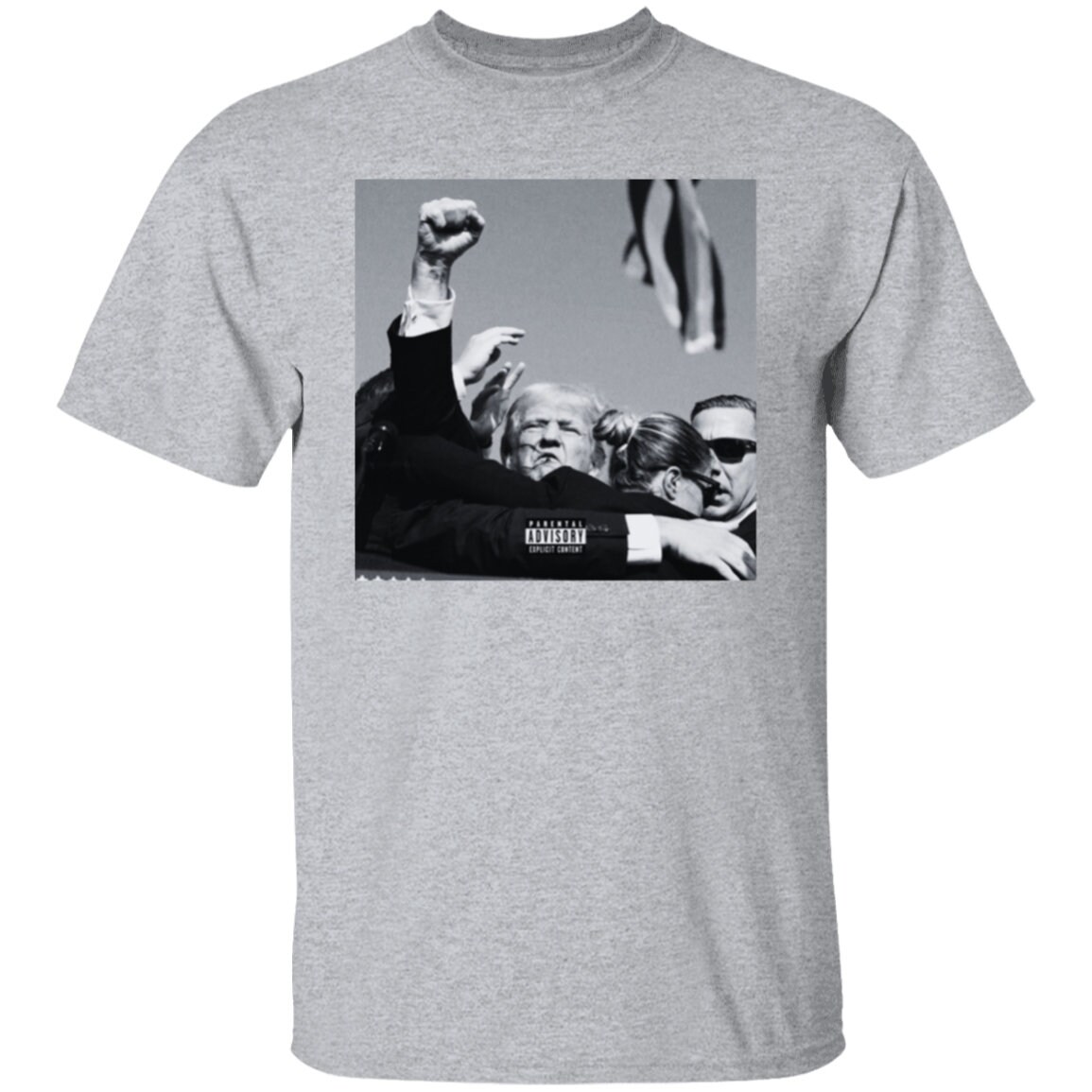 Trump Album Cover T-Shirt | Trump Shot Graphic Tee | Political Statement Apparel image 2