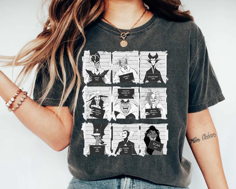 Villain Halloween T-Shirt - Iconic Villains Spooky Design for Celebrations image 0